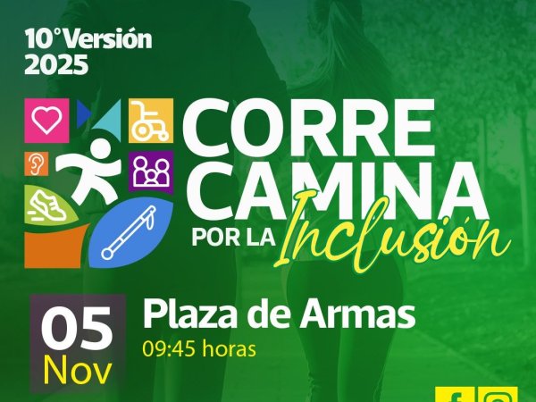 Corre Camina 2025 invita a vivir la inclusión en Curicó