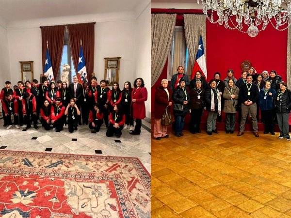 Estudiantes y vecinos recorren el Palacio de La Moneda