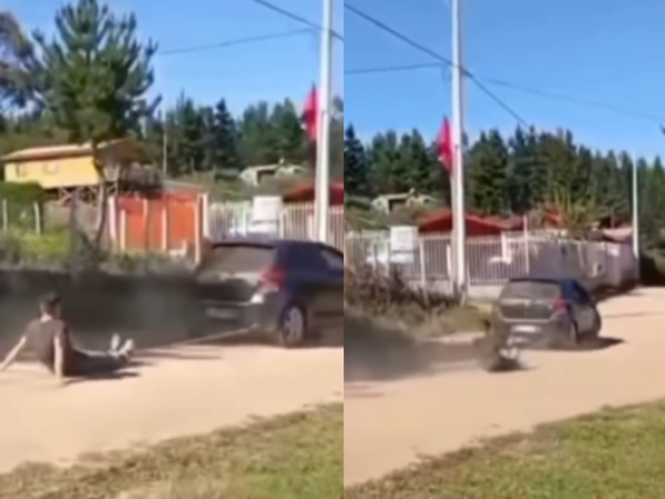 Vecinos de Laguna Verde amarran a presunto ladrón a un auto y lo arrastran por la calle